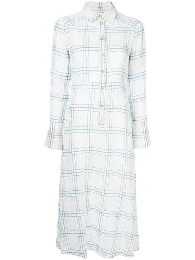 Belize Officiel Silas Check Dress In White
