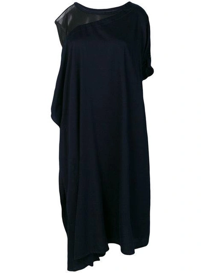 Yohji Yamamoto Asymmetric Dress In Blue