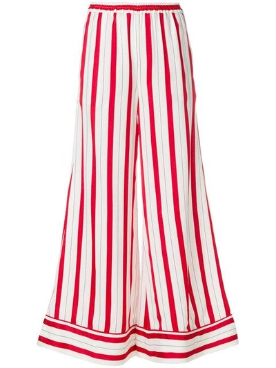 Scrambled Ego Striped Wide Leg Trousers