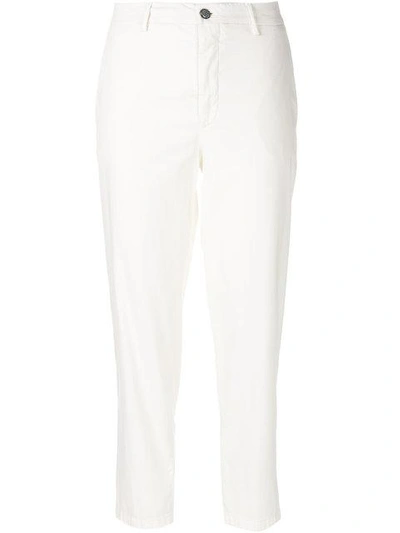 Berwich Cropped Tailored Trousers - White