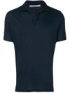 La Fileria For D'aniello Unbuttoned Polo Shirt In Blue