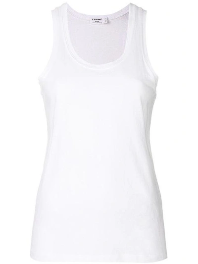 Frame Washed Out Tank Top - White