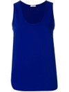P.a.r.o.s.h Scoop Neck Tank In Blue