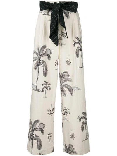 Odeeh Palm Tree Print Trousers