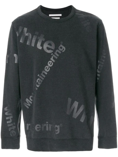White Mountaineering Logo Printed Sweatshirt In Black