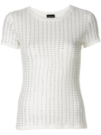 Ermanno Ermanno Perforated T-shirt In White