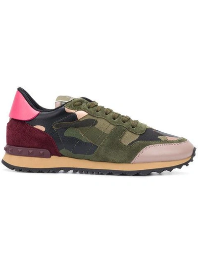 Valentino Garavani Camouflage Sneakers In Multicolour