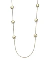 Ippolita Classico Long 18k Yellow Gold Hammered Pinball Multi-station Layering Necklace
