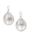 Ippolita Sterling Silver Rock Candy Large Teardrop Earrings In Clear Quartz