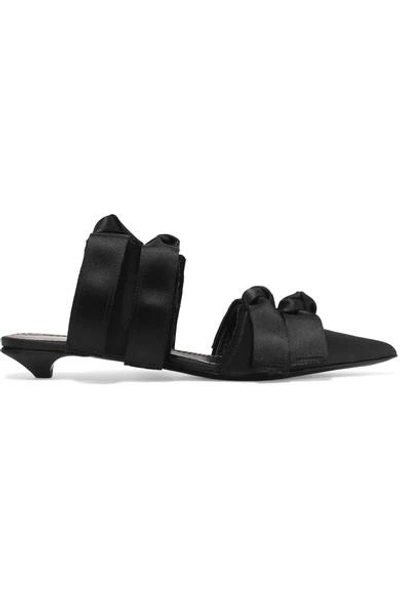 Proenza Schouler Bow-embellished Satin Slippers
