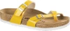 Birkenstock Mayari Cross-strap Faux-leather Sandals In Graceful Amber Yellow Leather