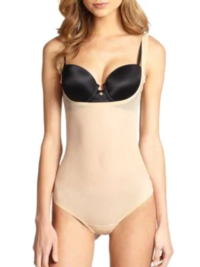 Wolford Tulle String Bodysuit In Nude
