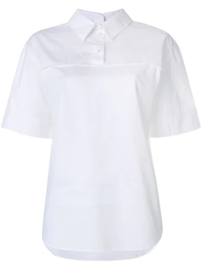 Cedric Charlier Oversized Polo Shirt In White