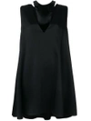 Valentino V-neck Flared Dress - Black