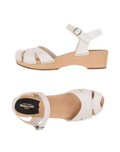 Swedish Hasbeens Sandals In White