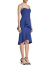 Black Halo Barbados Crepe Dress In Cobalt