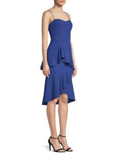 Black Halo Barbados Crepe Dress In Cobalt