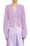 Vince Cable-front Knit Cardigan In Hydrangea