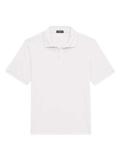 Theory Men's Brenan Solid Polo Shirt In Ivory