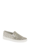 Michael Michael Kors Women's Keaton Glitter Slip-on Sneakers In Champagne