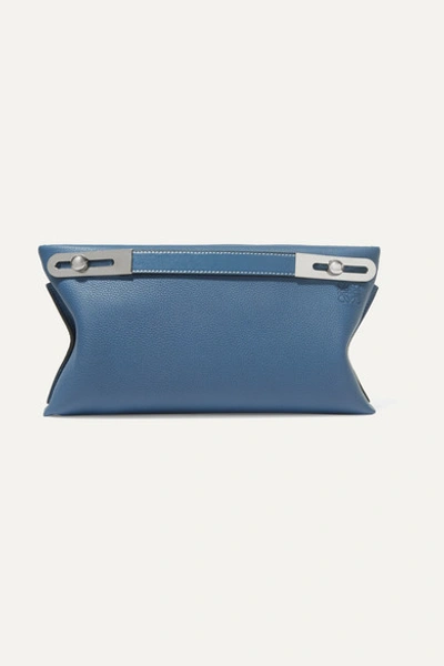 Loewe Missy Small Textured-leather Shoulder Bag In Varsity Blue