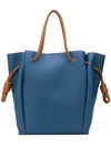 Loewe Flamenco Small Textured-leather Tote In Varsity Blue