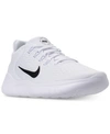 Nike Men's Free Run 2018 Running Sneakers From Finish Line In White/black