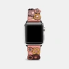 Coach Apple Watch Strap With Tea Rose In Melon