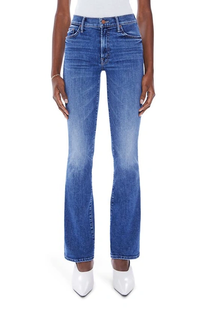 Mother The Outside Mid Rise Bootcut Jeans In Dark And Stormy Night In Multi