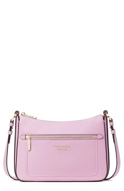 Kate Spade New York Hudson Medium Pebbled Leather Crossbody In Lavender Frost