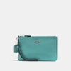 Coach Small Wristlet In Marine/silver