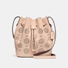 Coach Bucket Bag 18 With Cut Out Tea Rose - Women's In Beechwood/light Gold