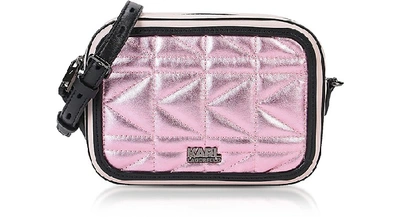 Karl Lagerfeld Metallic Pink K/kuilted Camera Bag