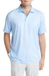 Peter Millar Seeing Double Performance Jersey Polo In Cottage Blue