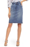 Nydj Hollywood High Waist Denim Skirt In Blue