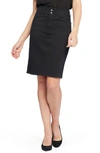 Nydj Hollywood High Waist Twill Skirt In Black