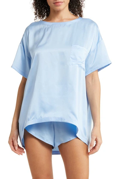 Lunya Washable Silk Short Pajamas In Equanimity Sky