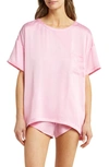 Lunya Washable Silk Short Pajamas In Etude Pink