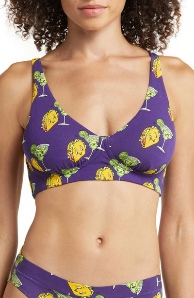 Meundies Feelfree Longline Bralette In Taco Chance On Me