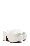 Larroude Miso Leather Platform Clog In White