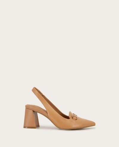 Gentle Souls Women's Dionne Pointed-toe Block-heel Slingback Pumps In Camel