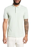 Fred Perry Extra Trim Fit Twin Tipped Pique Polo In Mint / Ecru