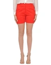 Wood Wood Woman Shorts & Bermuda Shorts Red Size 6 Cotton, Polyester