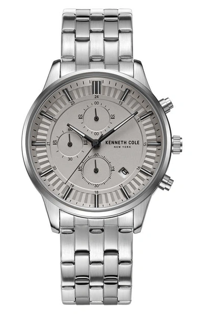 Kenneth Cole Bracelet Chronograph Watch, 45mm In Silver