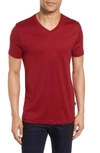 Hugo Boss V-neck T-shirt In Red