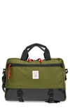 Topo Designs 'commuter' Briefcase - Green In Olive/ Black Leather