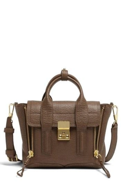 3.1 Phillip Lim 'mini Pashli' Leather Satchel - Brown In Taupe