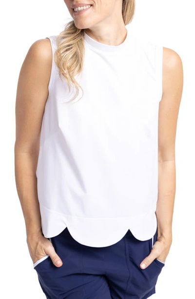 Kinona On The Edge Sleeveless Golf Top In White