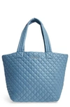Mz Wallace Medium Metro Quilted Nylon Tote In Cloud