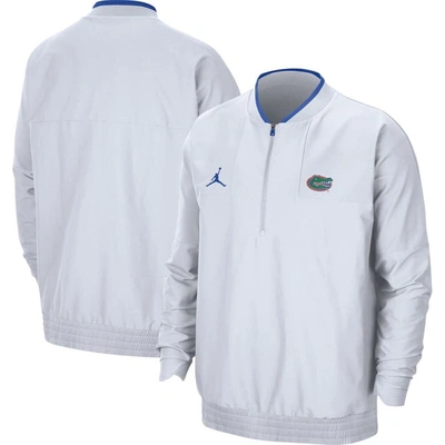 Jordan Brand White Florida Gators 2021 Coach Half-zip Jacket